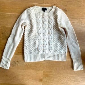 J Crew 100% wool cable knit sweater